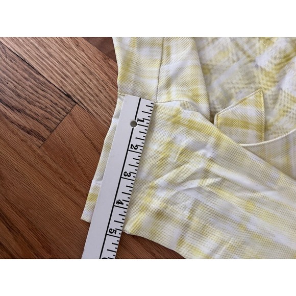 Nike Yellow White Belted Womens Golf Shorts 10  Checkered - Picture 3 of 7